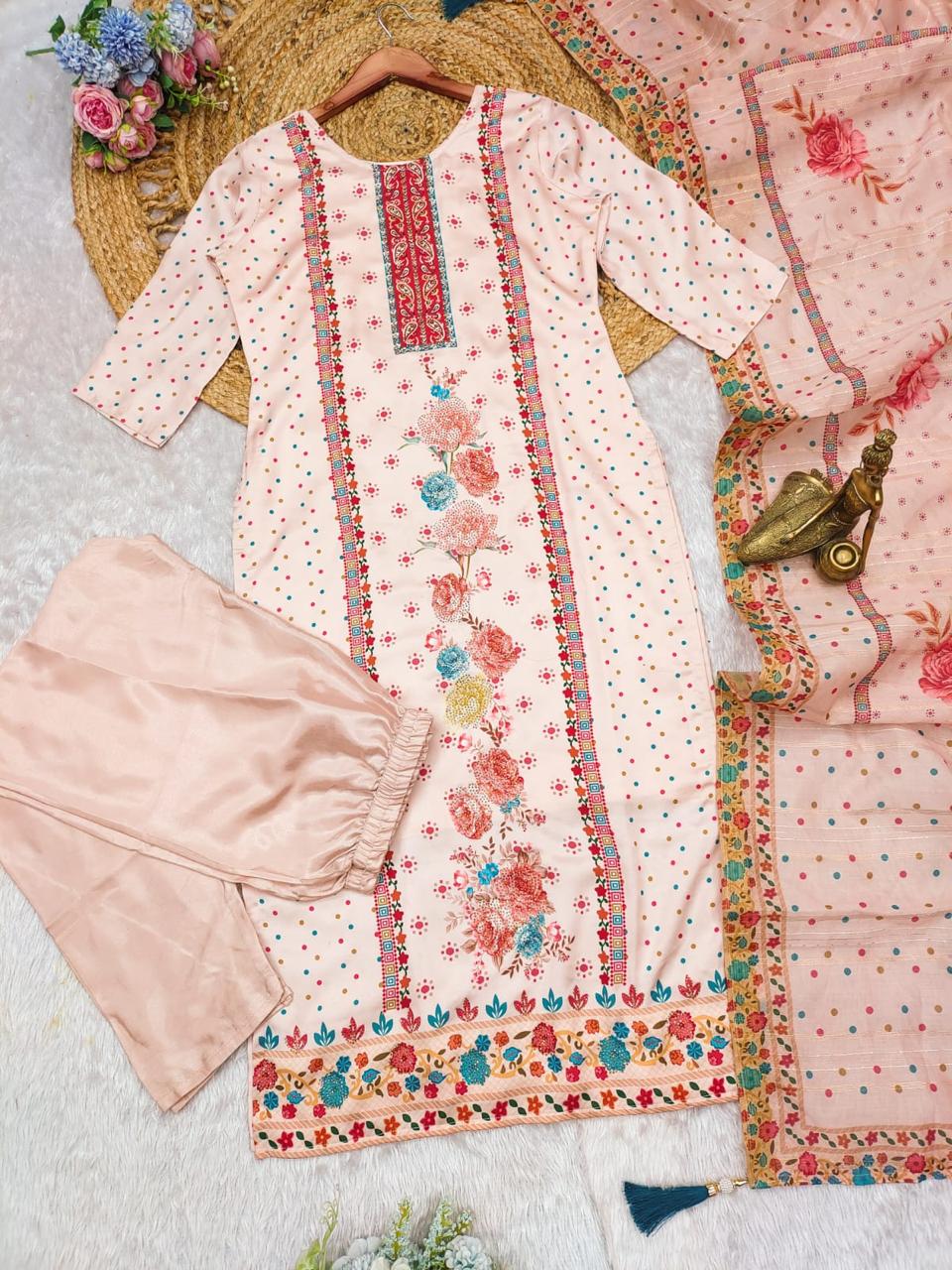 Multi Color Beautiful Partywear Dress