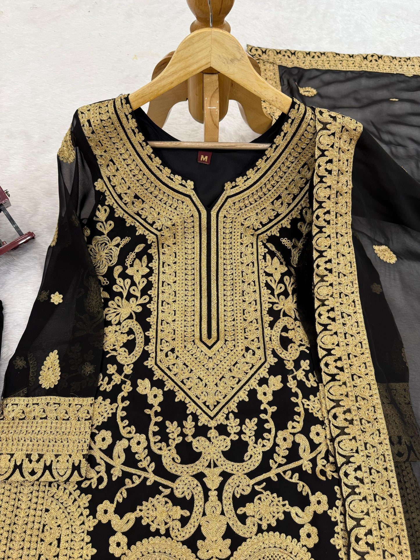 Black Color Beautiful Partywear Dress in Georgette Fabric