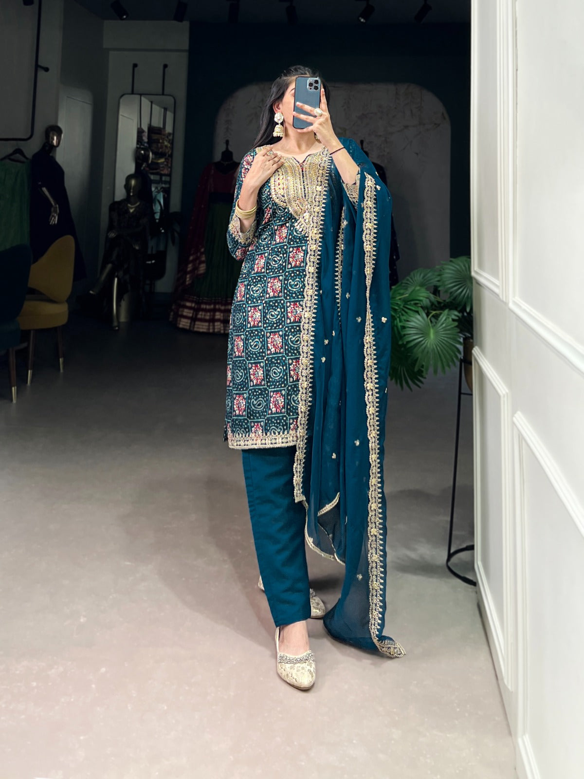 BLue Color Beautiful Summer Wear Rayon Dress