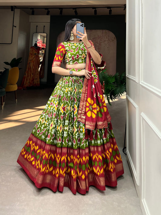 Embrace The Elegance Of Prints, Where Tradition Meets Trend In Every Twirl Of A Printed Lehenga