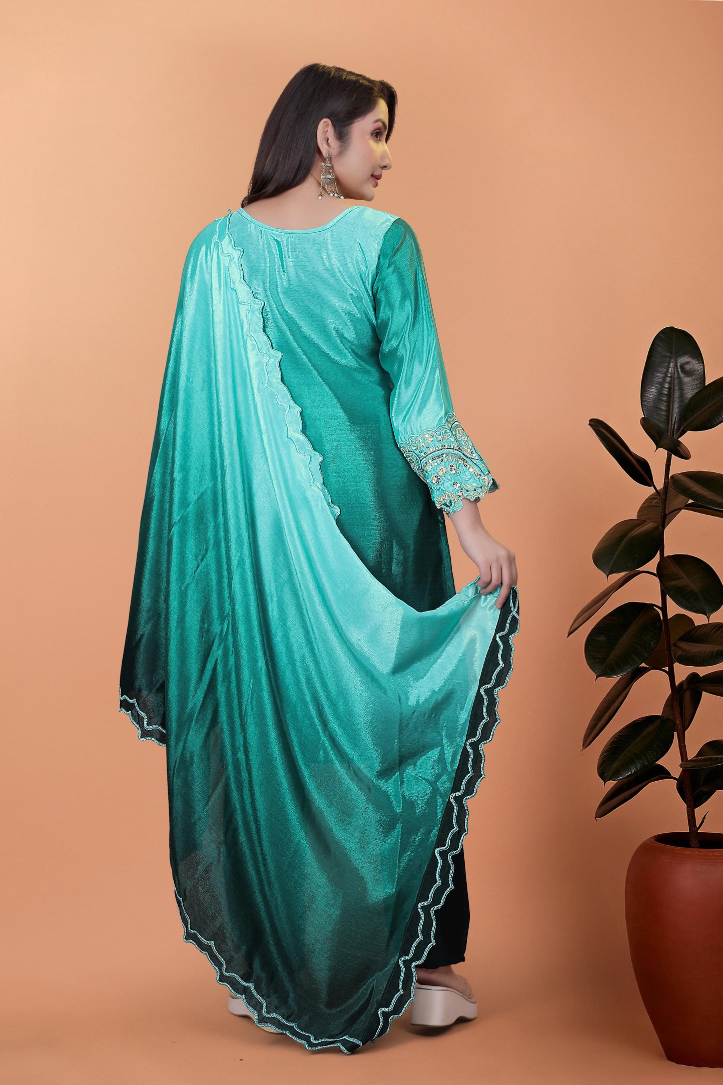3 Piece Kurti With Bottom And Beautiful Dupatta