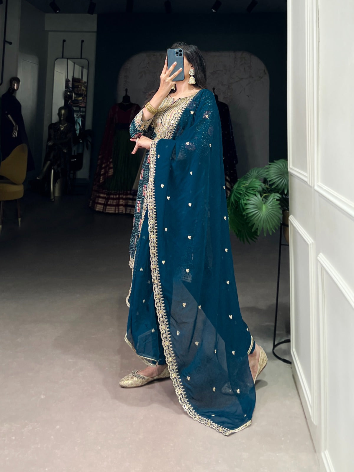 BLue Color Beautiful Summer Wear Rayon Dress