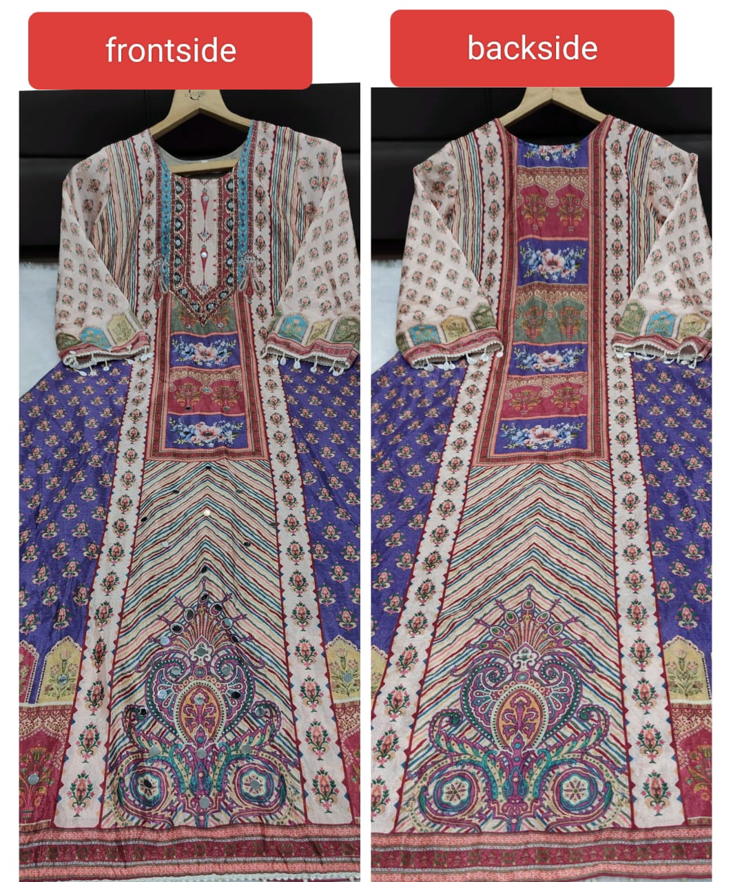 Summer Wear Dress in Chinon Fabric