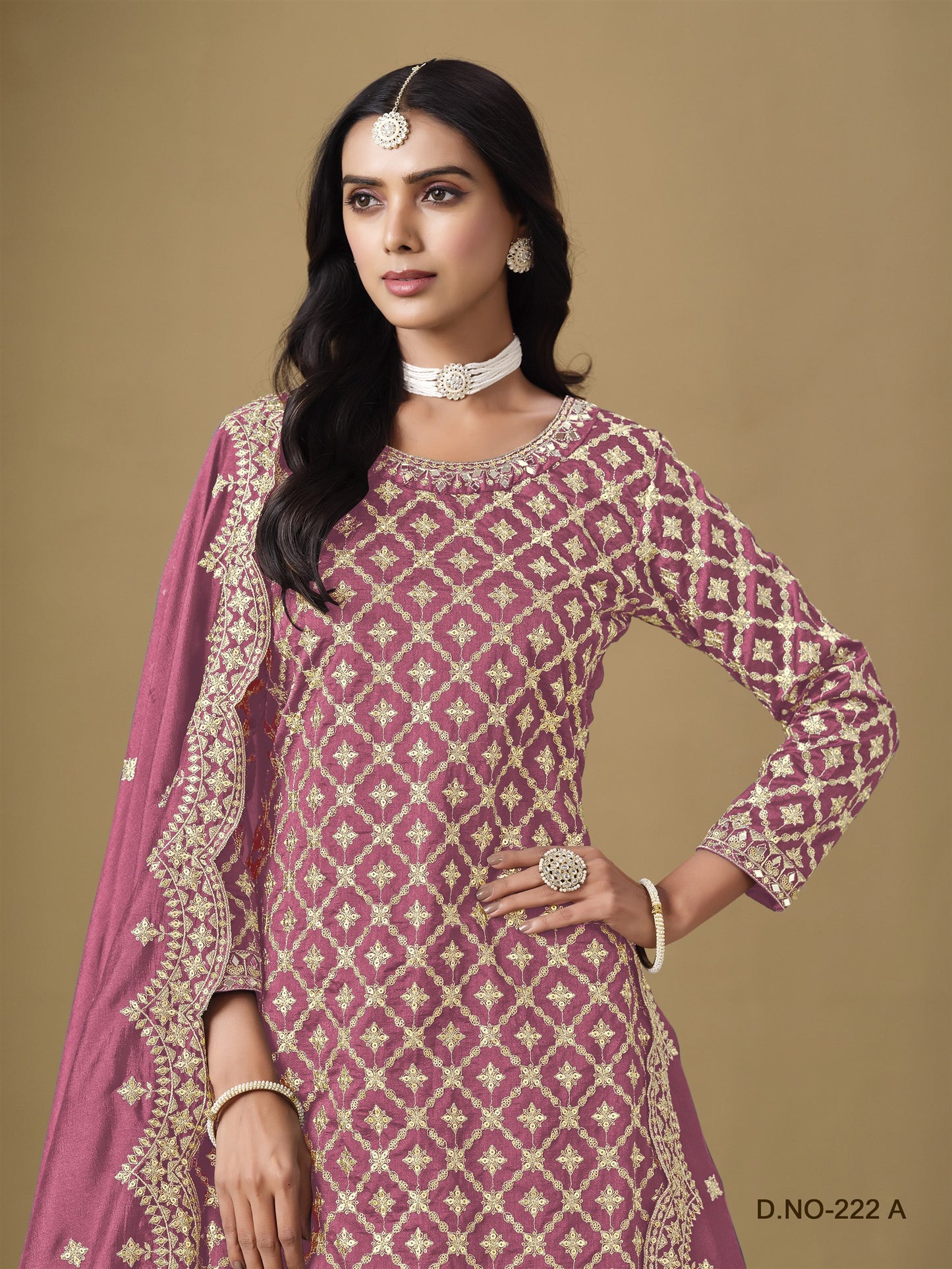 Pink Color Beautiful Partywear Top + lehenga Dress