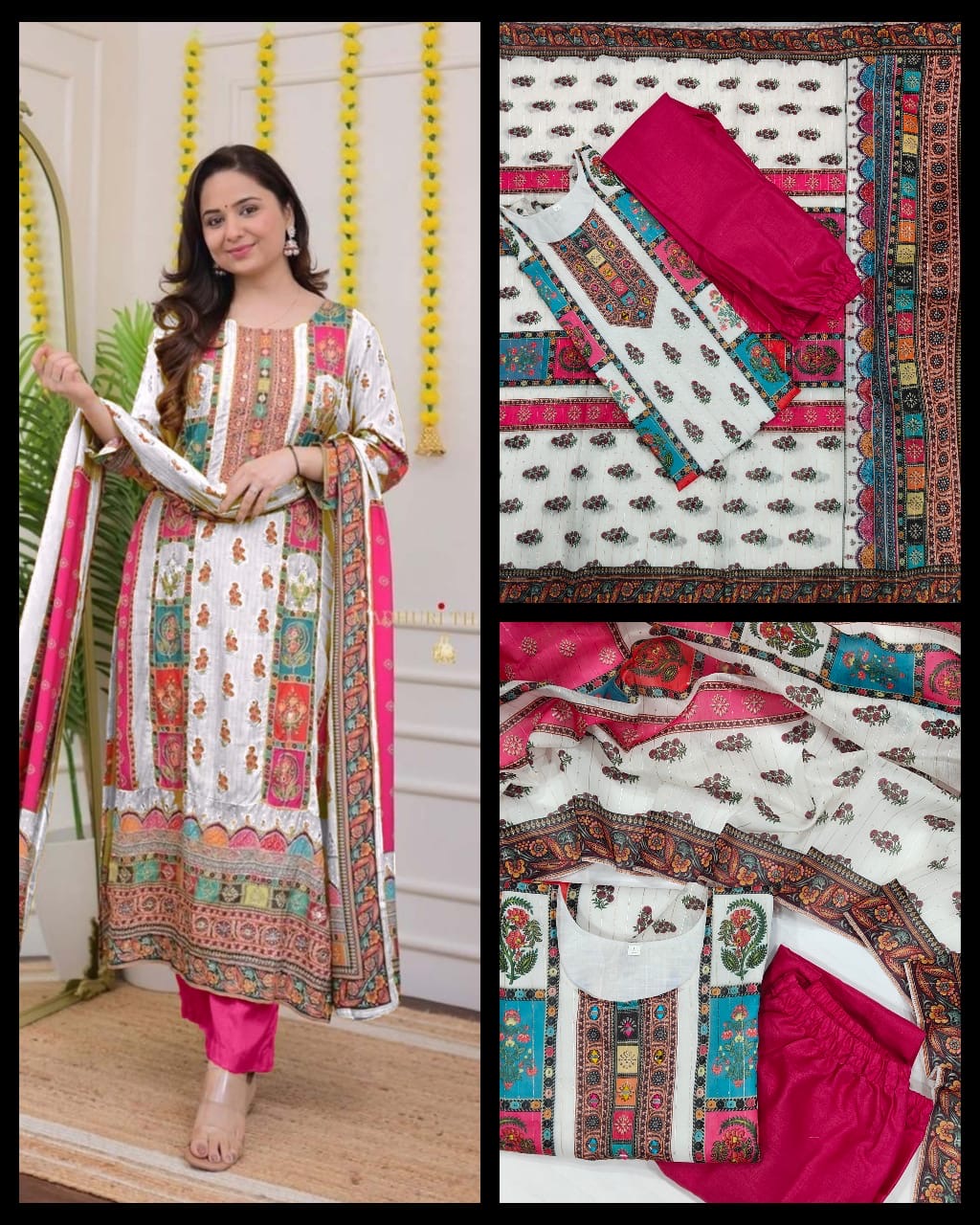 White Color Beautiful Daily Wear Cotton Suit In big Size