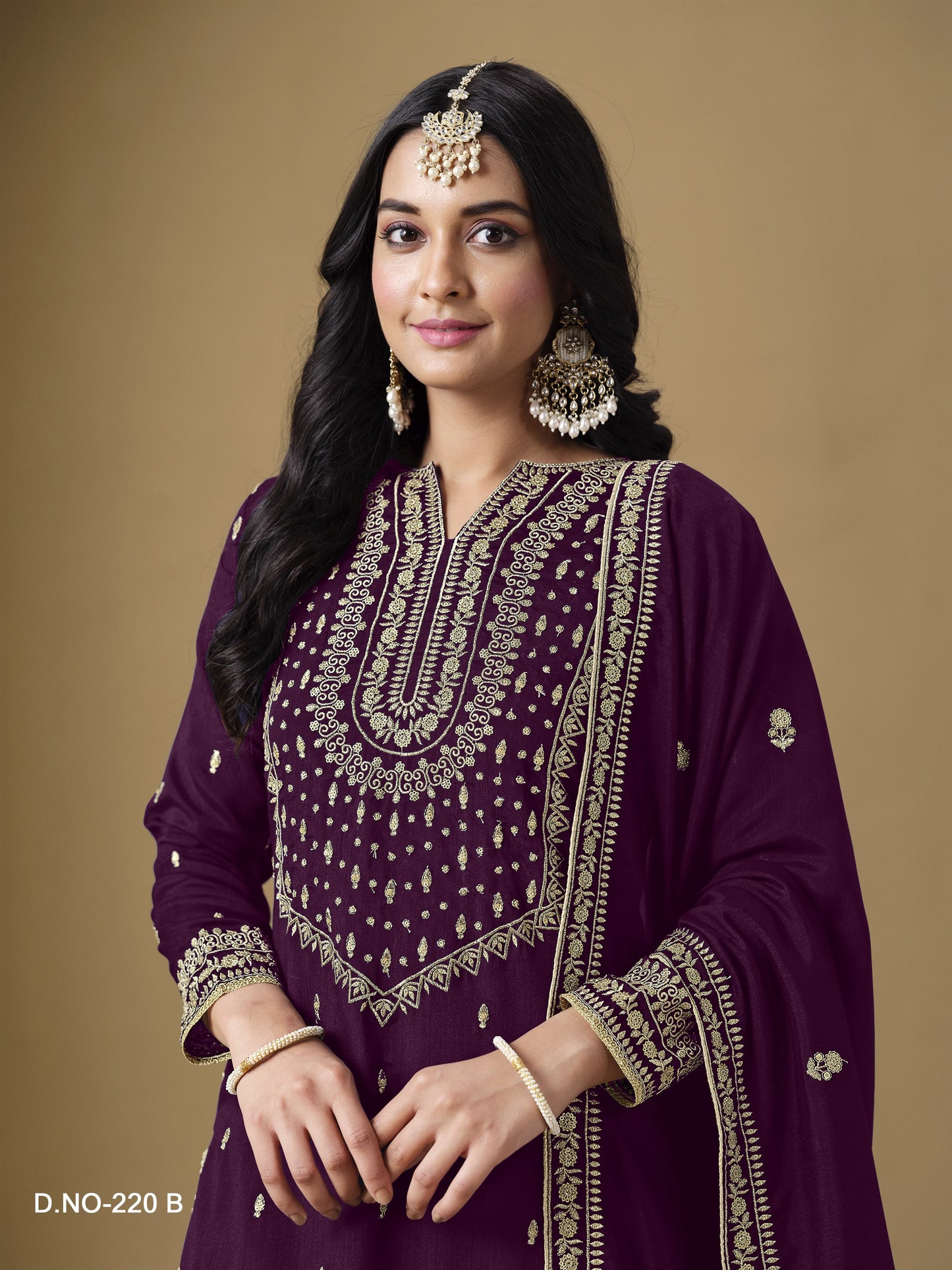 Purple Color Heavy Sharara Wedding Wear Suit For Family Function