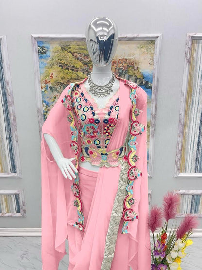 Wedding & Party Wear Look Fancy Four Pices Set With Belt