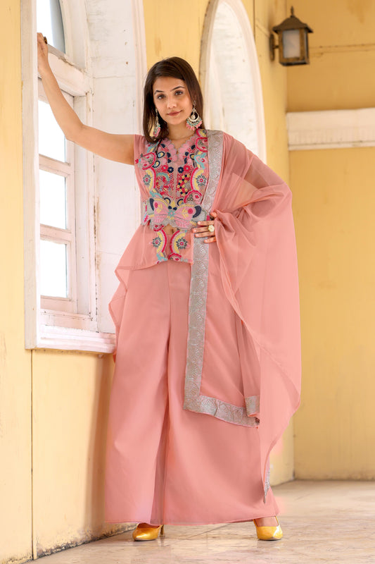 Wedding & Party Wear Look Fancy Four Pices Set With Belt