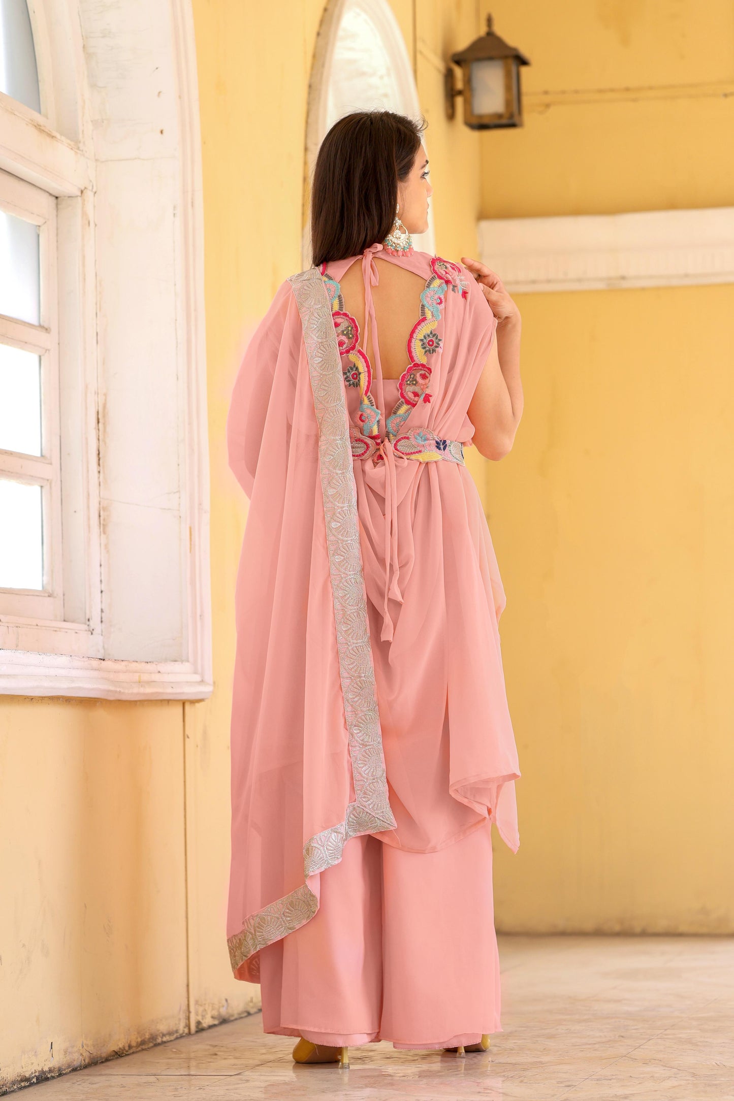 Wedding & Party Wear Look Fancy Four Pices Set With Belt