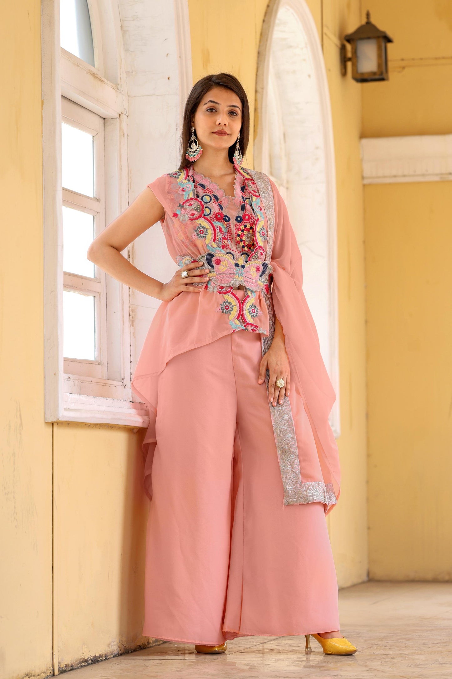 Wedding & Party Wear Look Fancy Four Pices Set With Belt