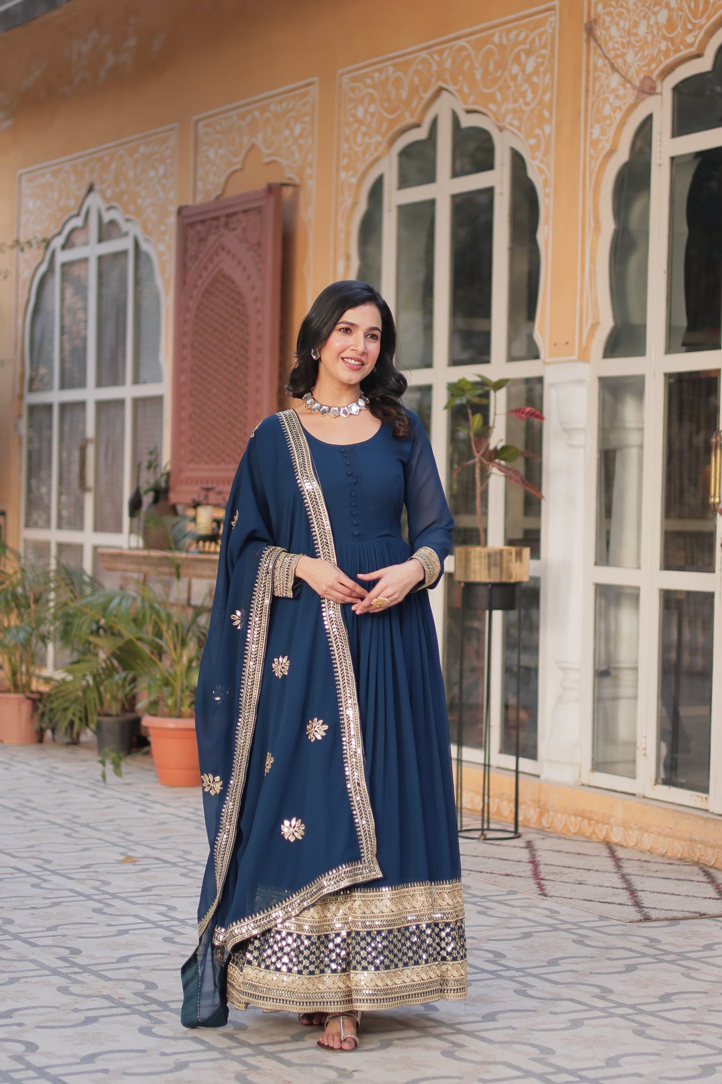 Anarkali Gown For Upcoming Festival in Georgette Fabric