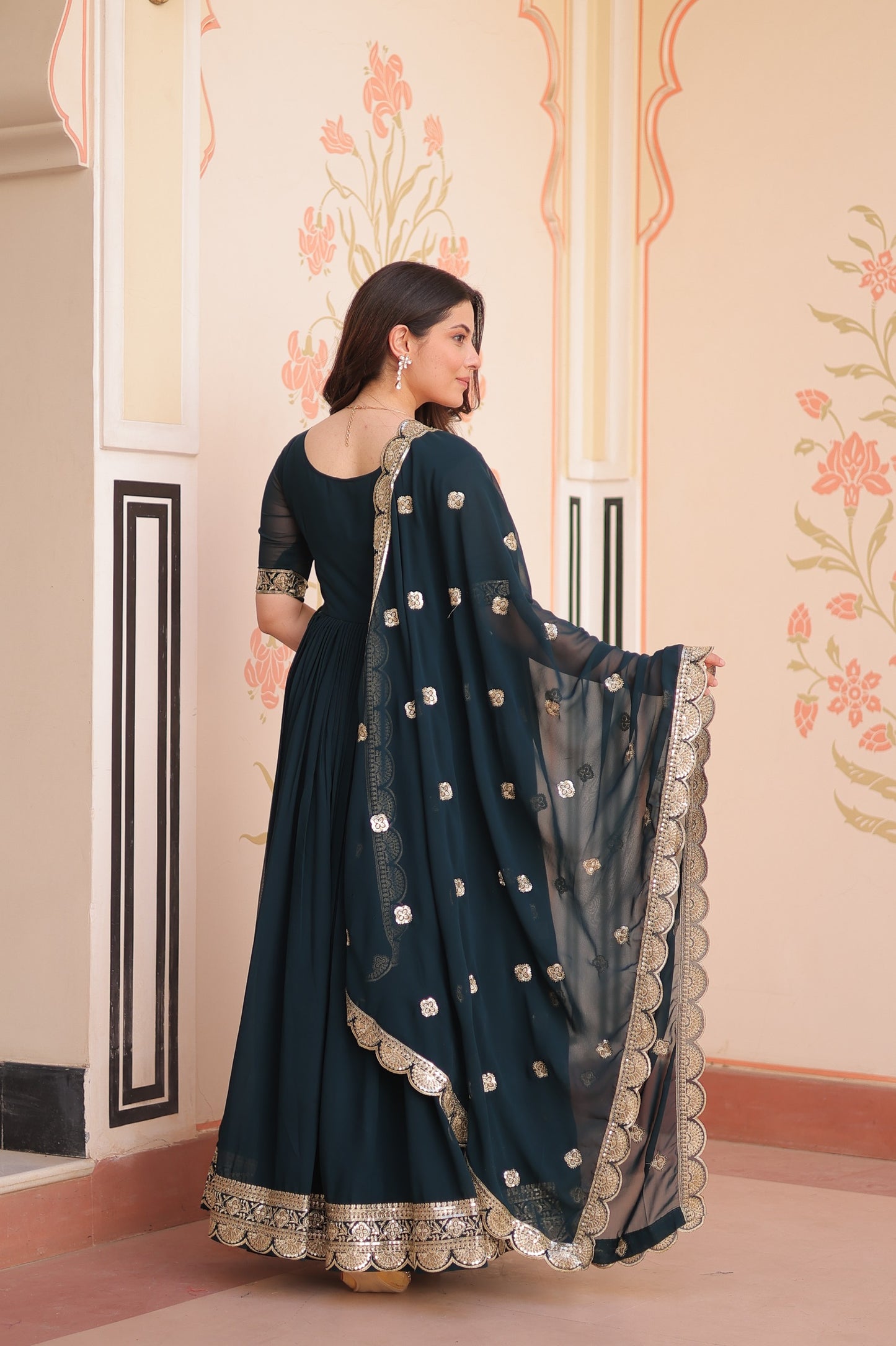 Rama Colour Beautiful Fancy Partywear Gown
