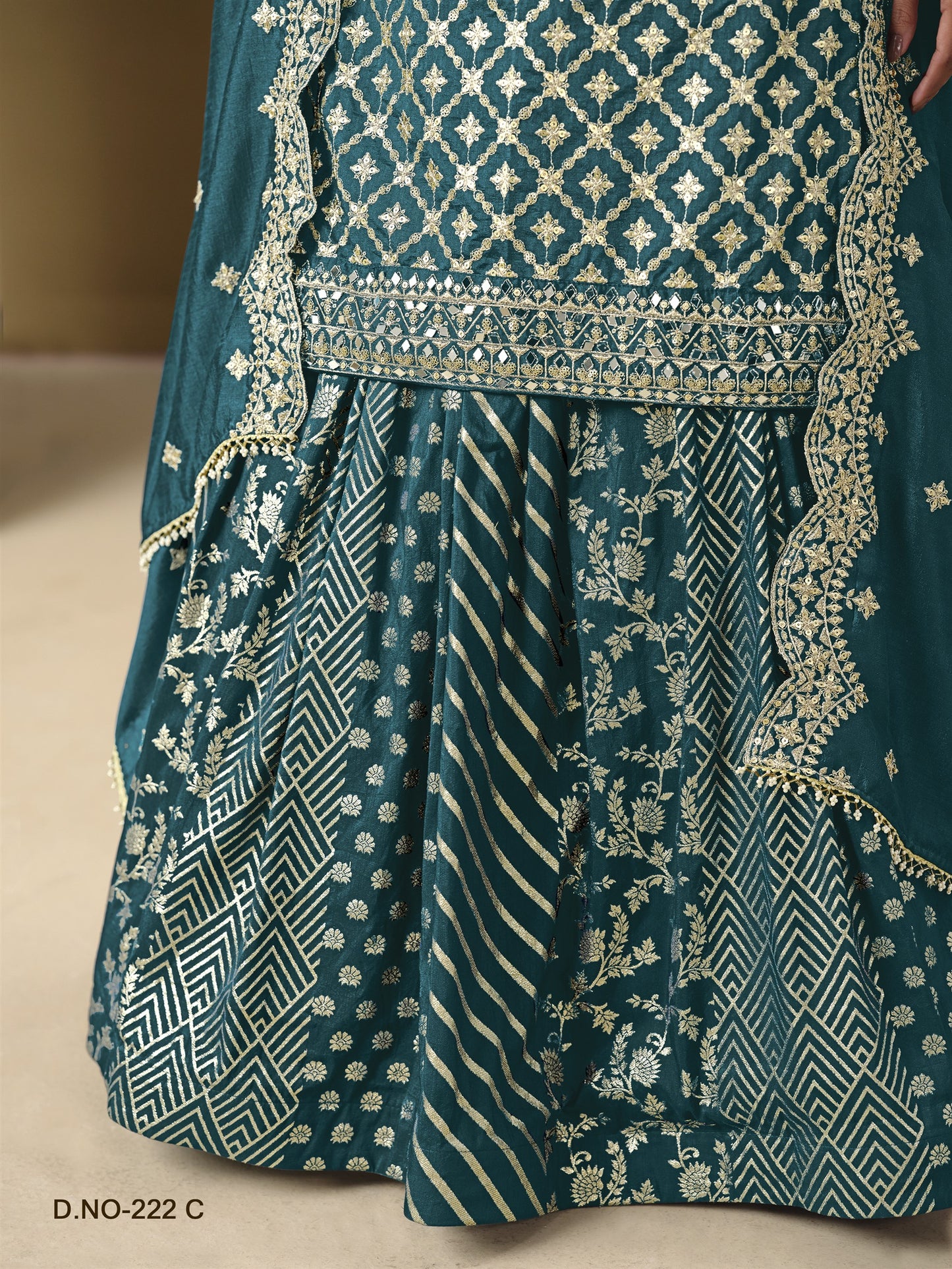 Morptich Color Beautiful Partywear Top + lehenga Dress
