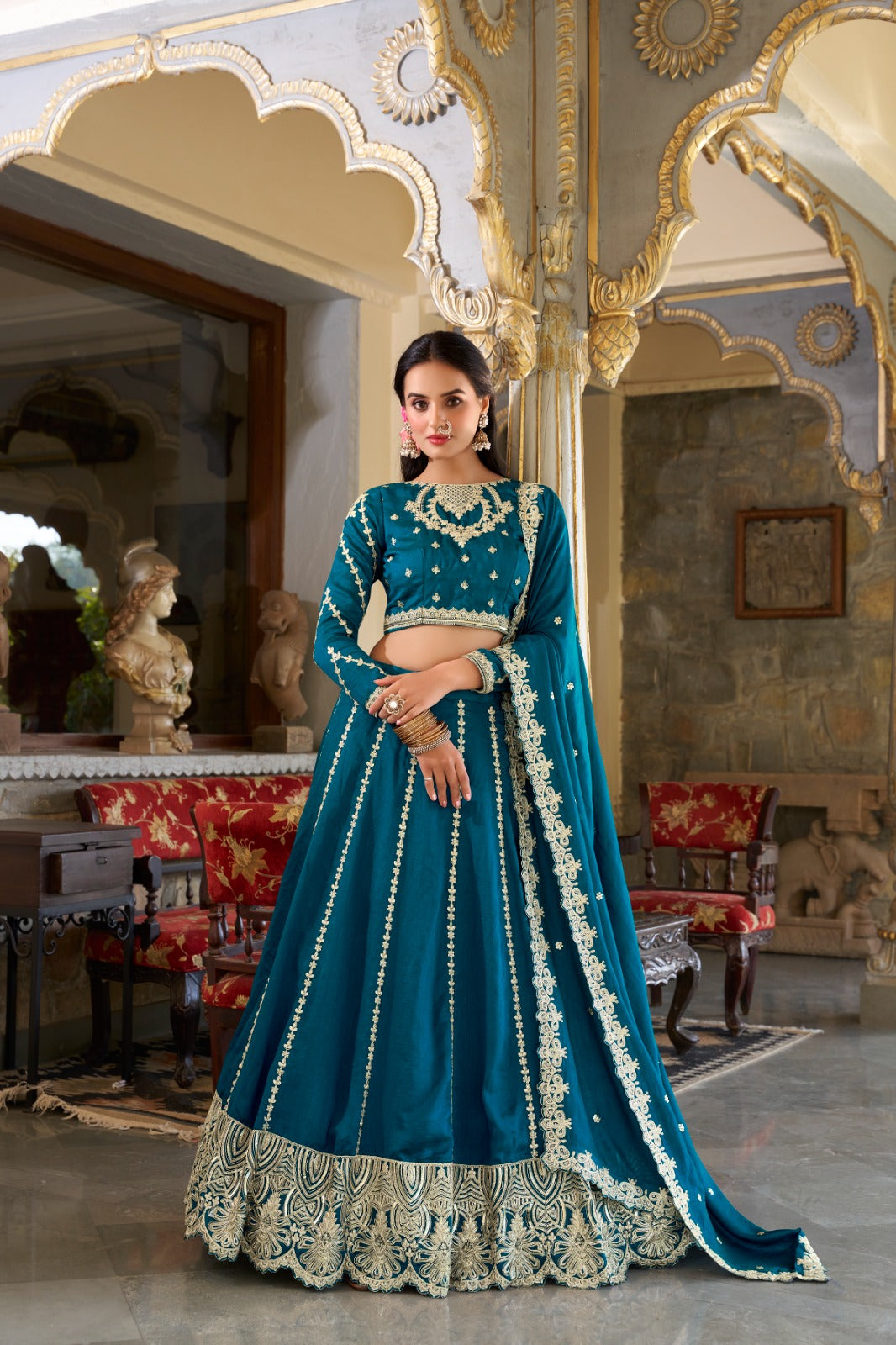 Morptich Color Beautiful Partywear Wedding Lehenga Choli