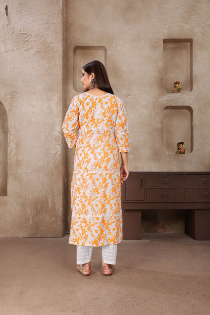 Cotton kurti Pent Set For Daily Wear Use In Summer