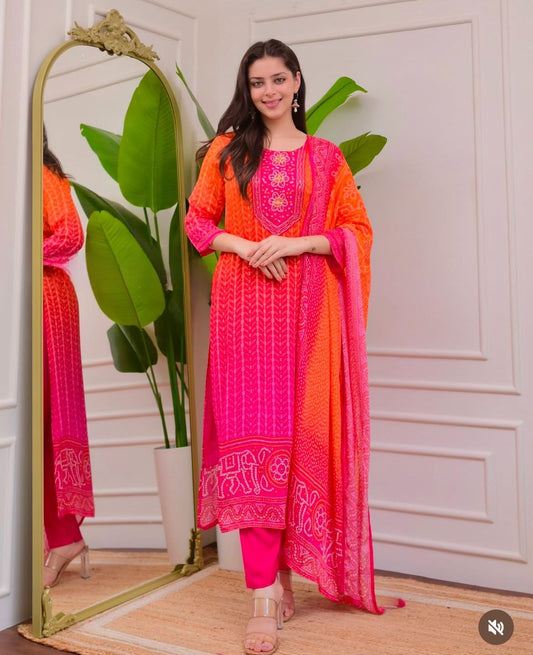 Summer Wear Maslin Cotton Suit For Daily Wear And Small Family function