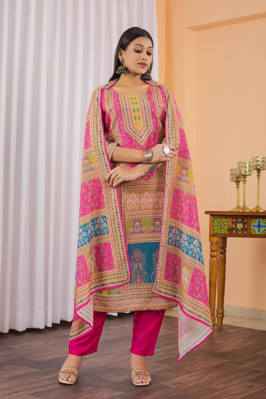 Summer Wear Maslin Cotton Suit For Daily Wear And Small Family function