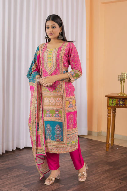 Summer Wear Maslin Cotton Suit For Daily Wear And Small Family function