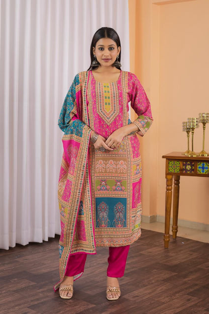 Summer Wear Maslin Cotton Suit For Daily Wear And Small Family function