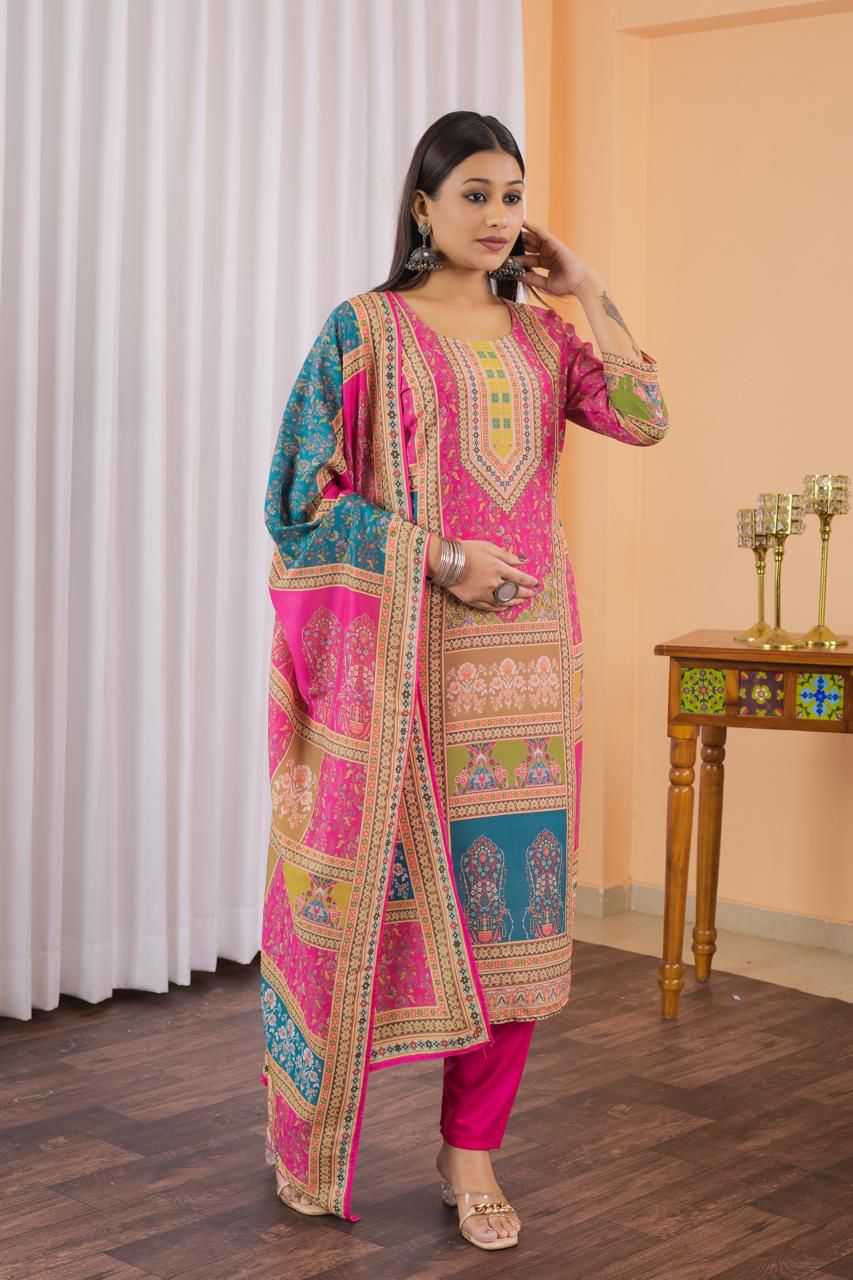 Summer Wear Maslin Cotton Suit For Daily Wear And Small Family function