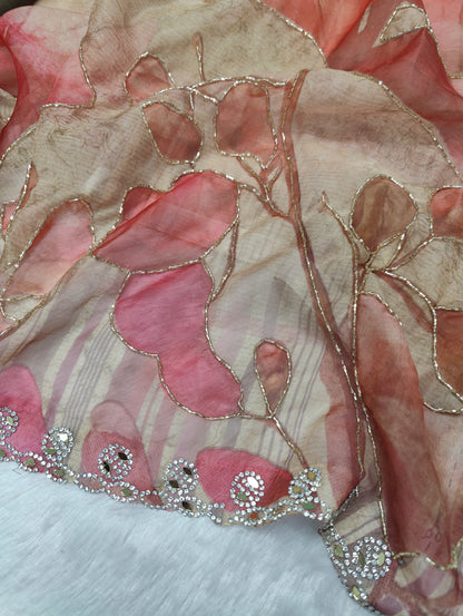 Beautiful Soft Tabby Organza Saree