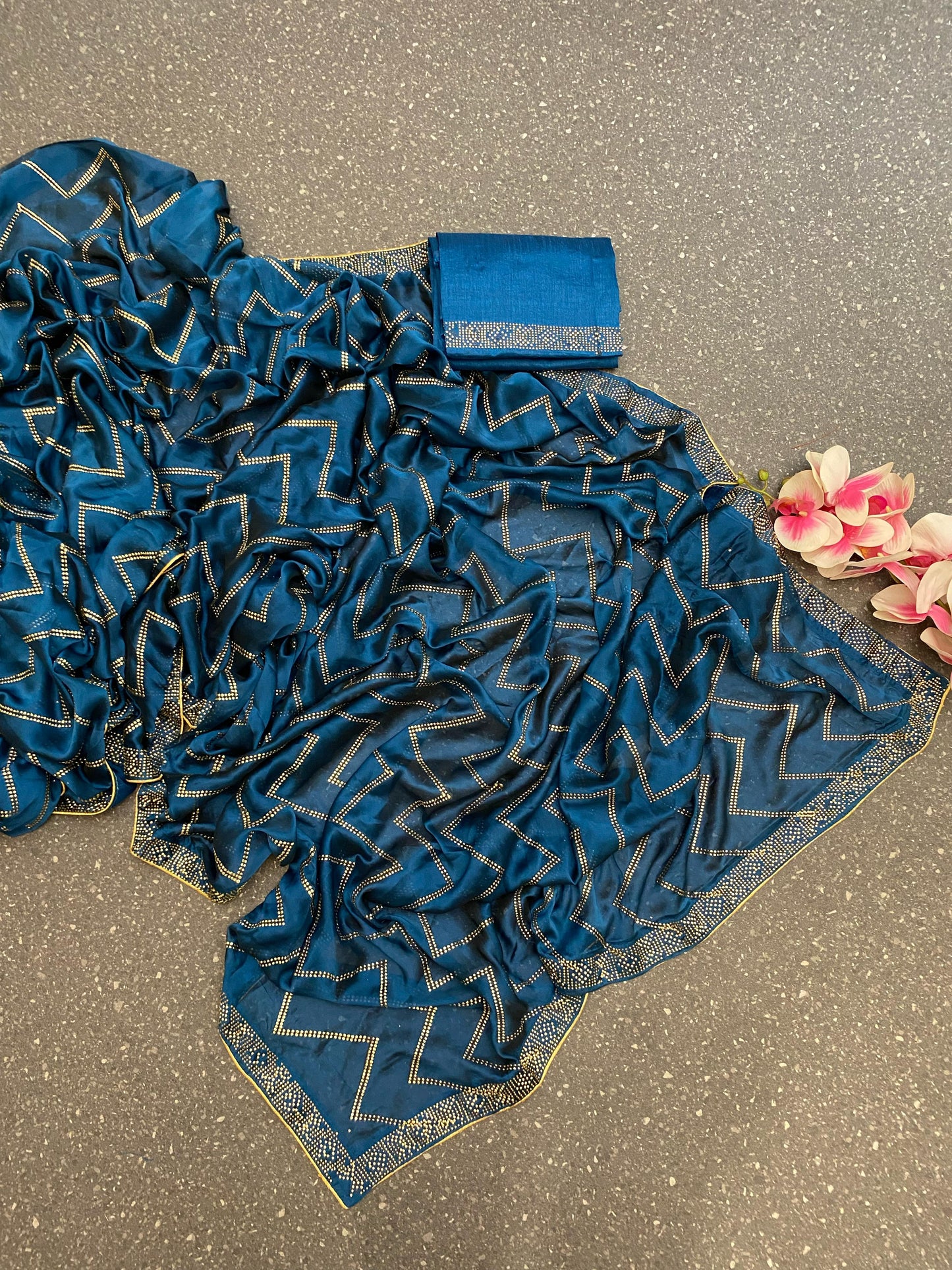 Blue Color Beauitful Soft Rangoli Silk Saree
