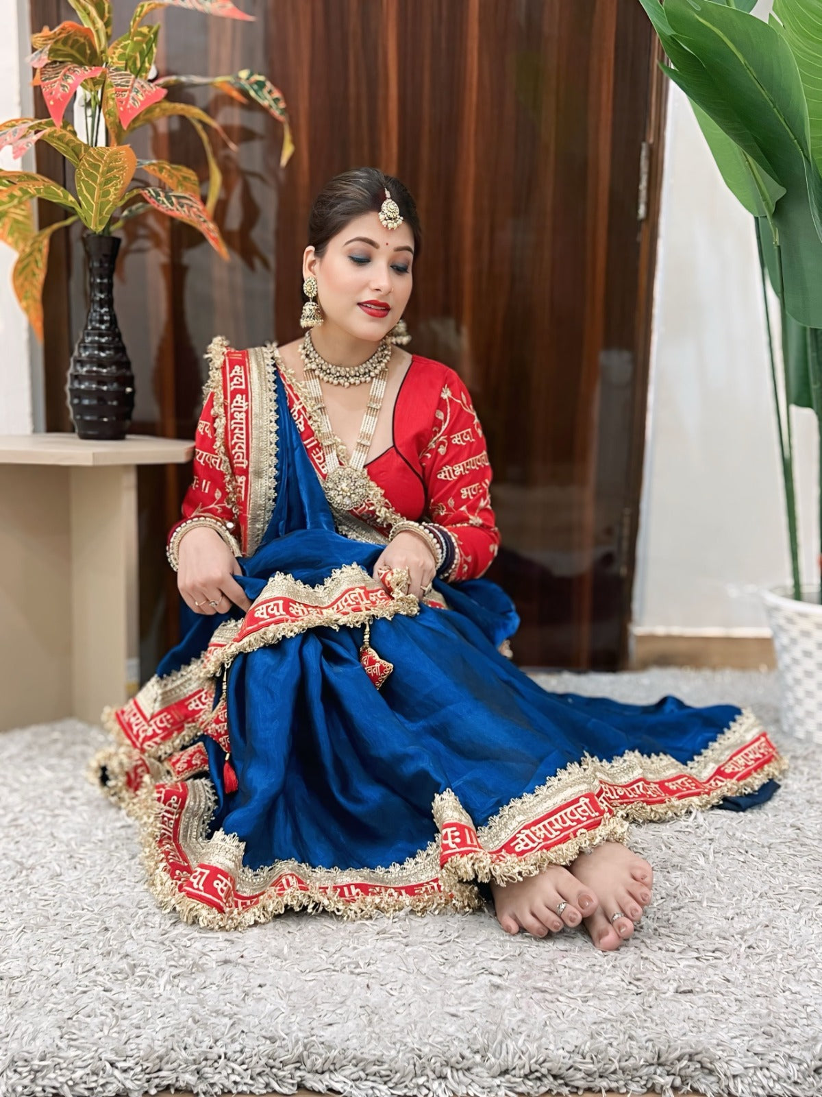 Blue Color Beautiful Partywear Saree