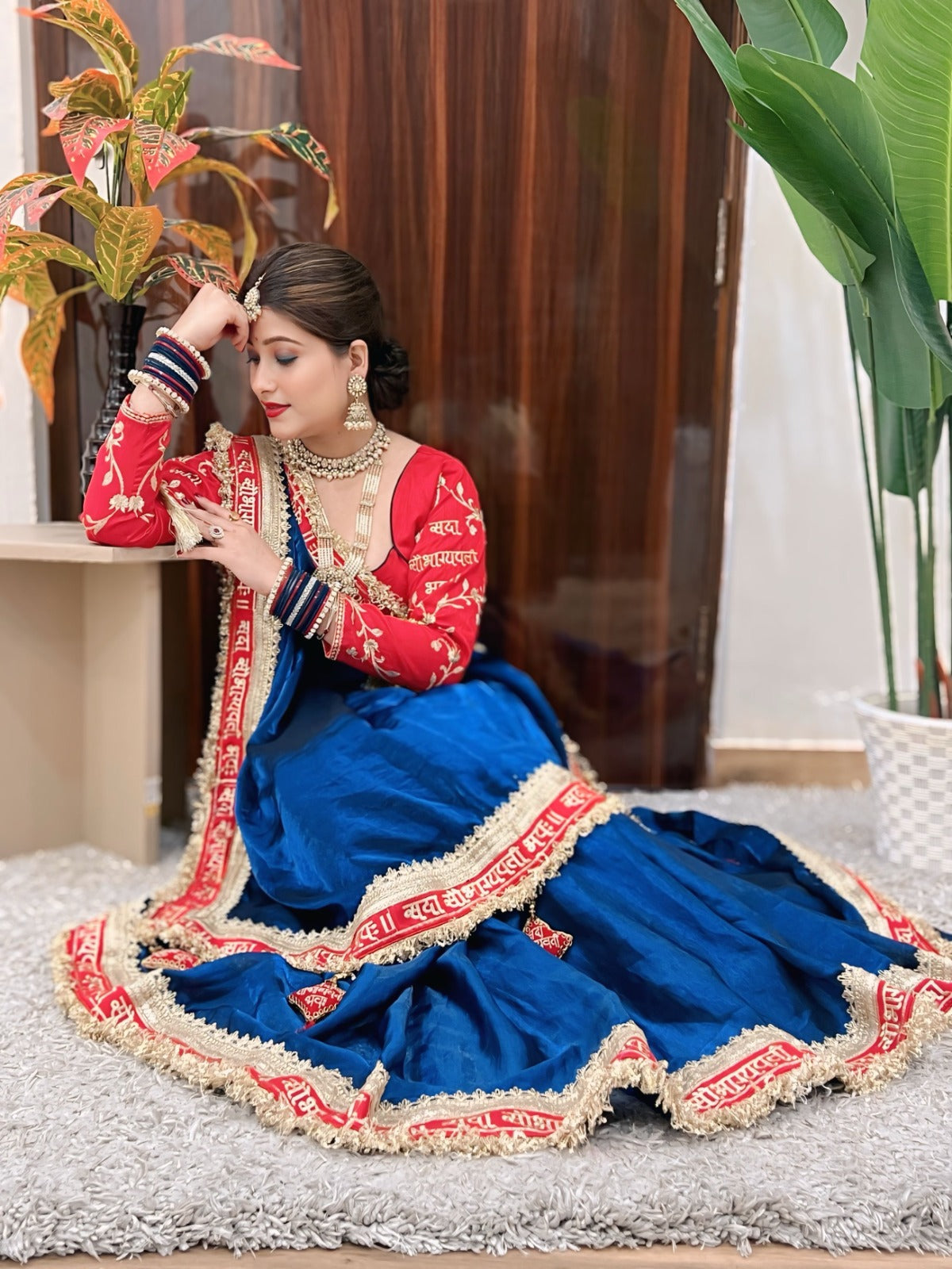 Blue Color Beautiful Partywear Saree