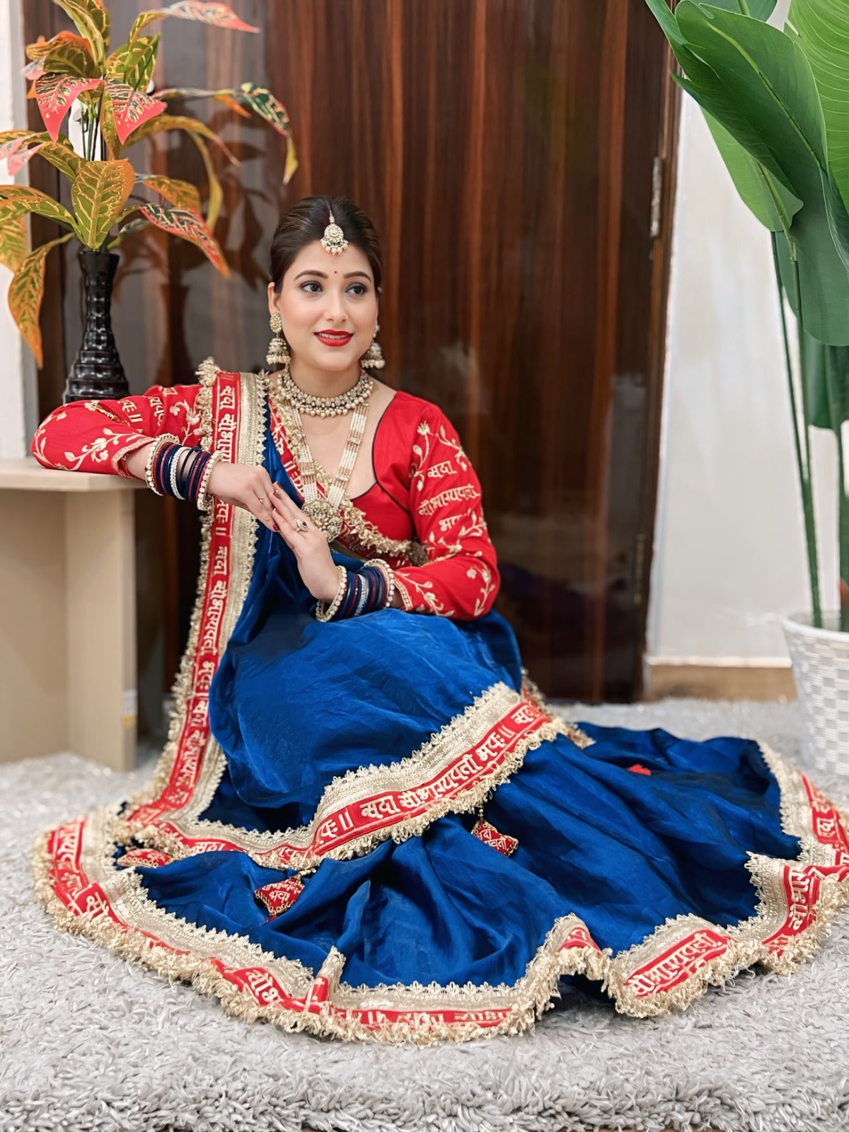 Blue Color Beautiful Partywear Saree