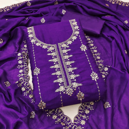 Daily Wear Dress in Vichitra Silk Fabric