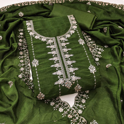 Daily Wear Dress in Vichitra Silk Fabric
