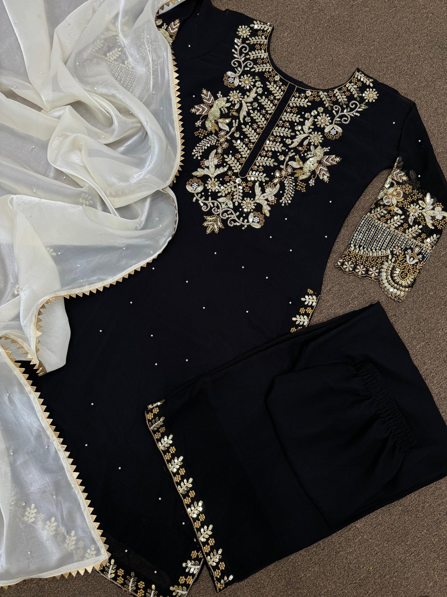 Fancy Top With Beautiful Plazzo And Dupatta