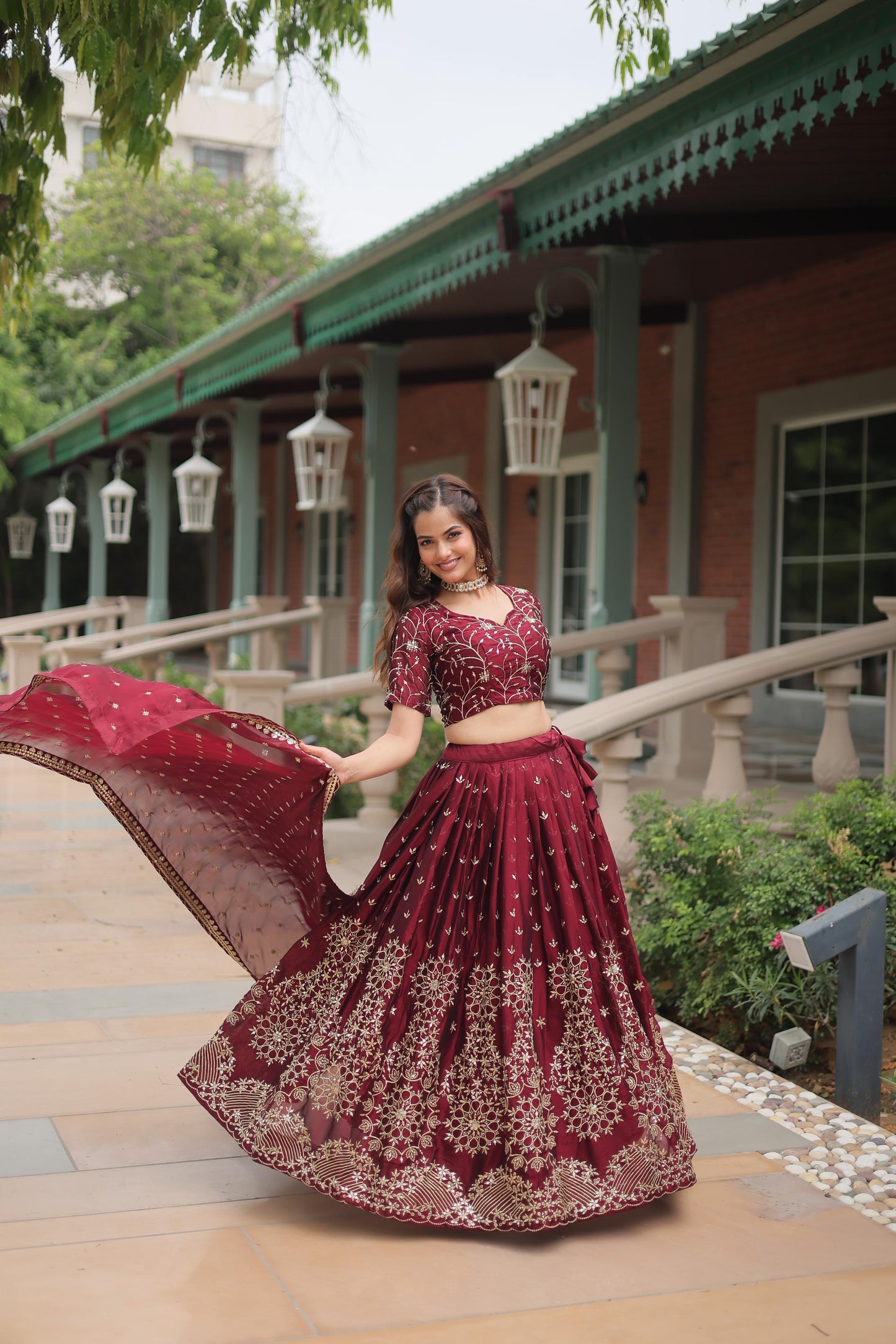 Rangoli Silk With Sequins And Thread Embroidered Work Lehenga Choli With Dupatta