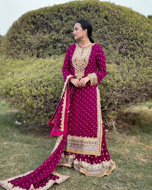 Pink Color Beautiful Partywear Dress in Georgette Fabric