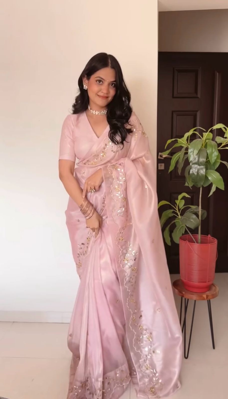 Pink Color Demanded JImmy Choo Saree