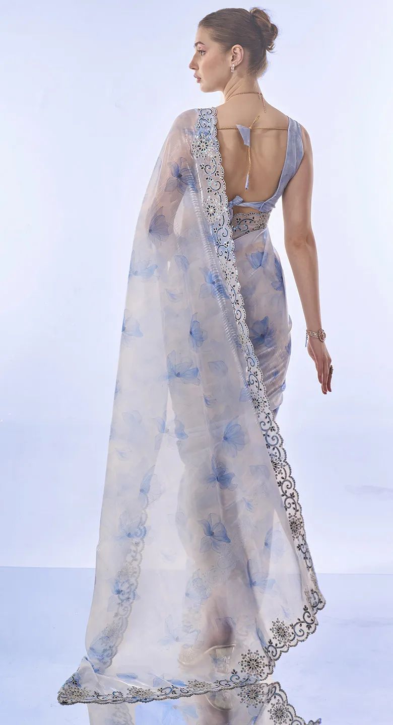 Beautiful Printed Space Silk Saree