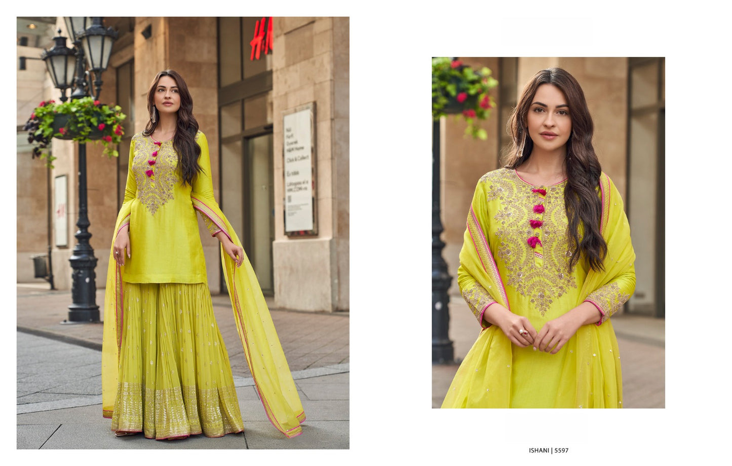 Light Yellow Color Beautiful Partywear Suit