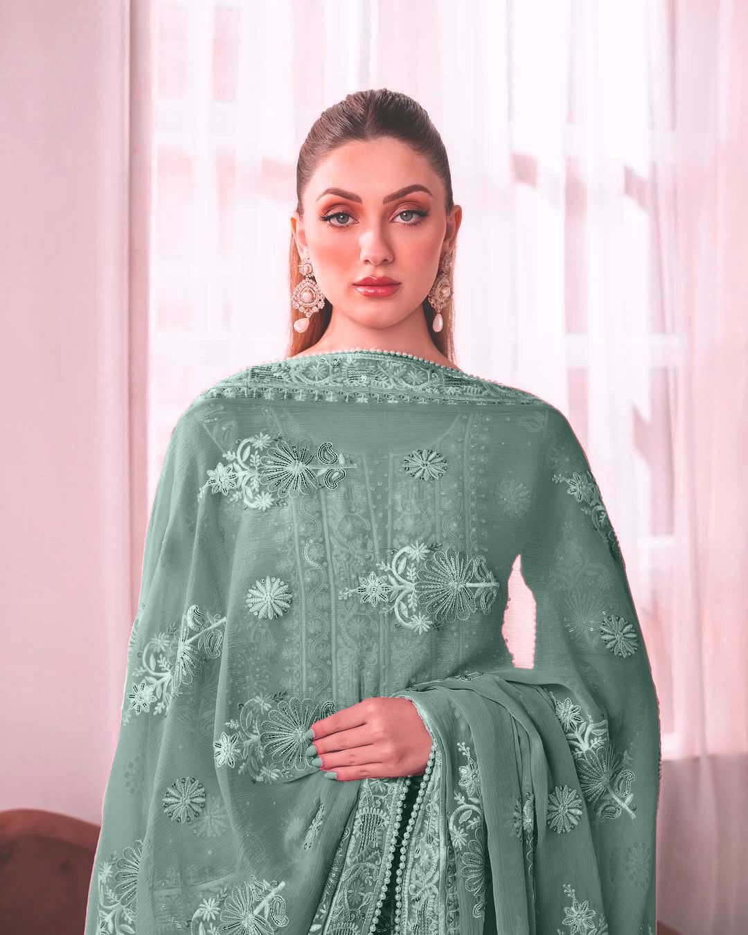 3 Piece Fancy Kurti With Plazzo And Beautiful Dupatta