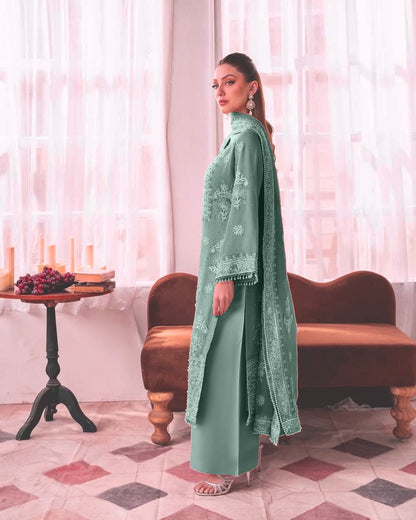 3 Piece Fancy Kurti With Plazzo And Beautiful Dupatta