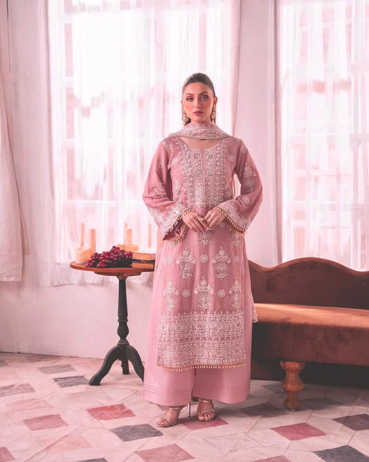 3 Piece Fancy Kurti With Plazzo And Beautiful Dupatta