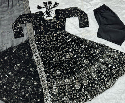 Anarkali Suit Is Luxury Clothing Considered To Be High Quality Made By Thread-Sequins Embroidery