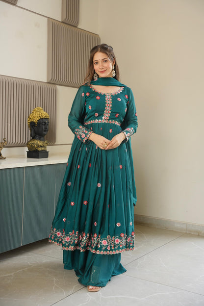 Designer Party Wear Look Sharara Dress