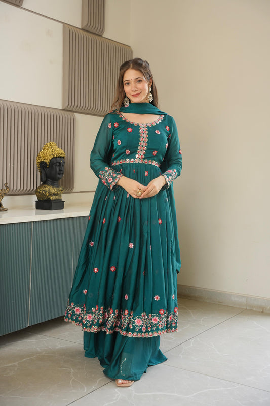Designer Party Wear Look Sharara Dress