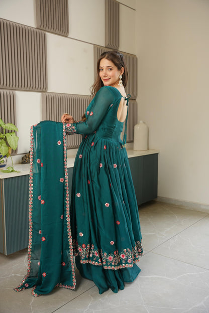 Designer Party Wear Look Sharara Dress