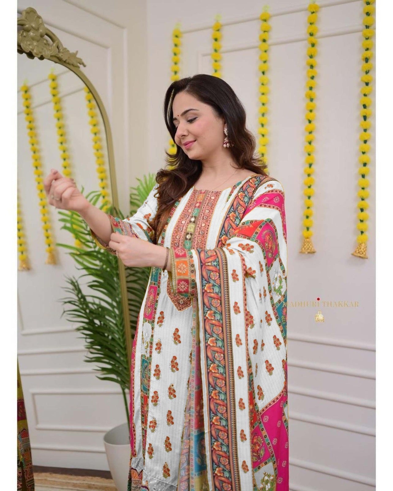 White Color Beautiful Daily Wear Cotton Suit In big Size