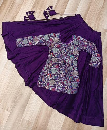 Readymade Lehenga Choli in Silk Fabric in purple color