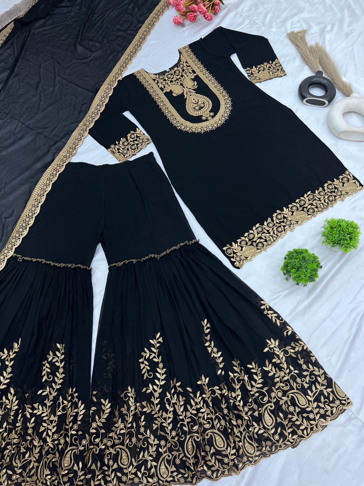 Black Color Beautiful suit for Party Function