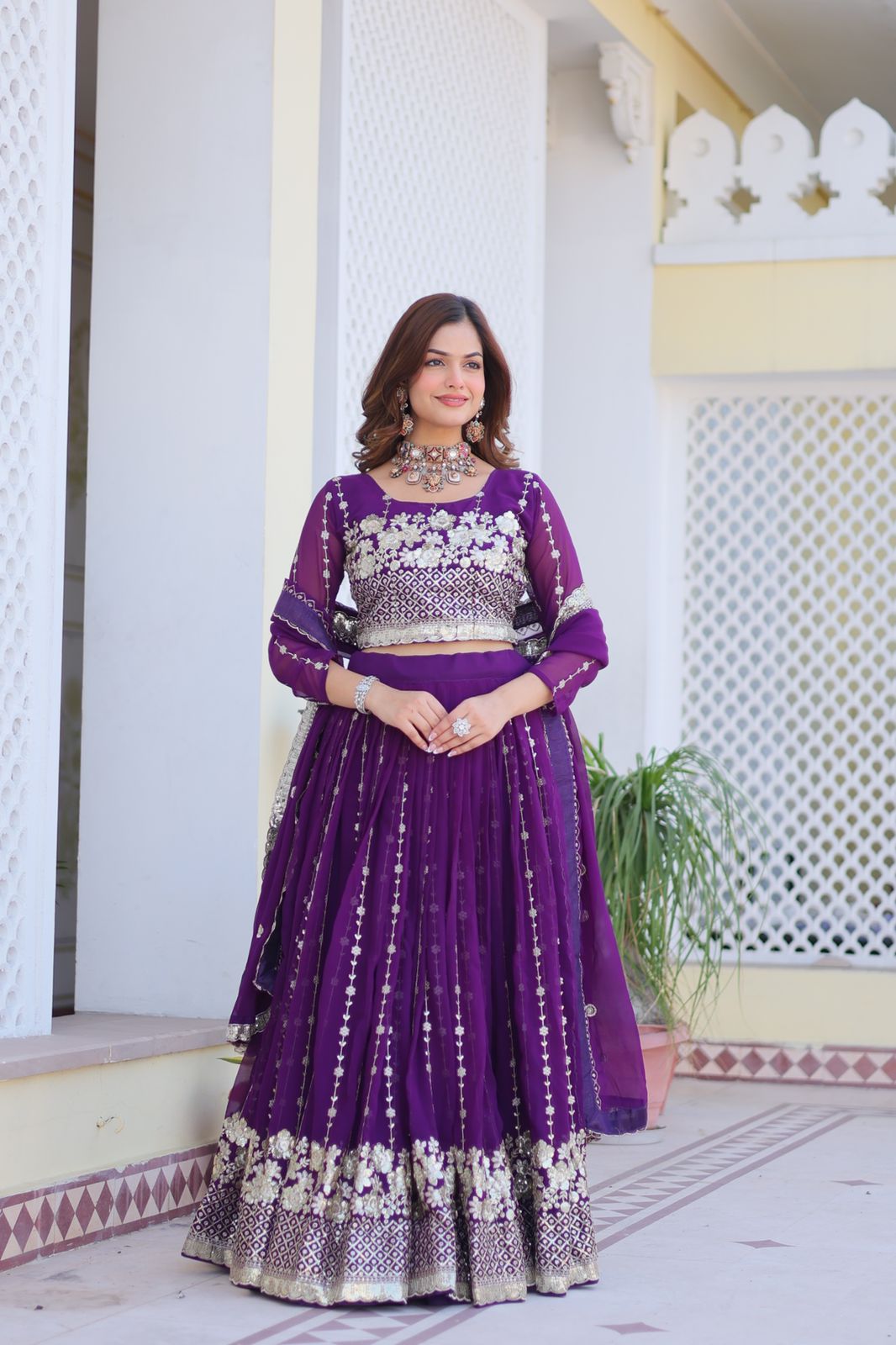 begani Color Beautiful wedding Lehenga Choli