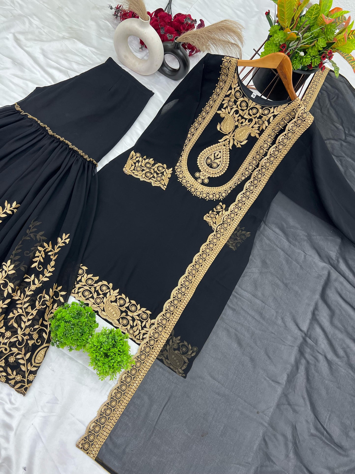 Black Color Beautiful suit for Party Function