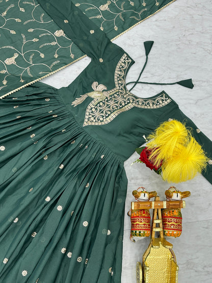 Festival Long Gown & Dupatta for partywear